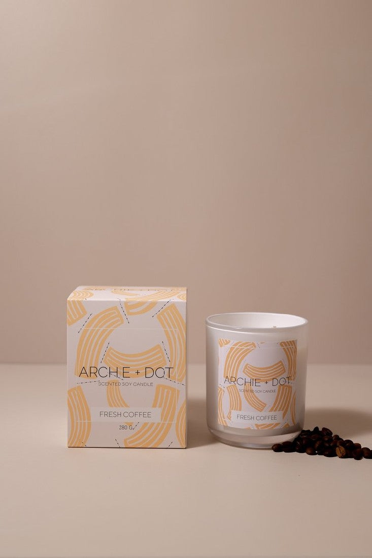 ARCHIE + DOT FRESH COFFEE SOY CANDLE 280G