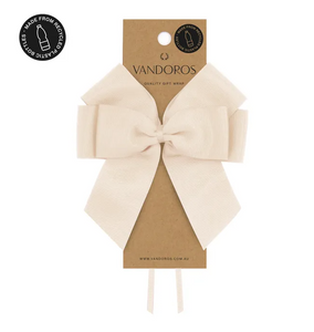 RECYCLED PET GROSGRAIN BOW - FAWN