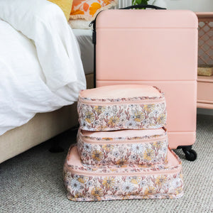 TRAVEL BAG 3 PACKING CUBES - FLORAL