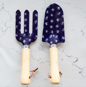 GARDEN TOOL SET - NAVY SKETCH BEES