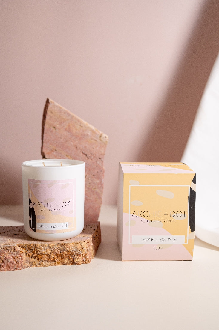 ARCHIE + DOT LADY MILLION TYPE SOY CANDLE 280G