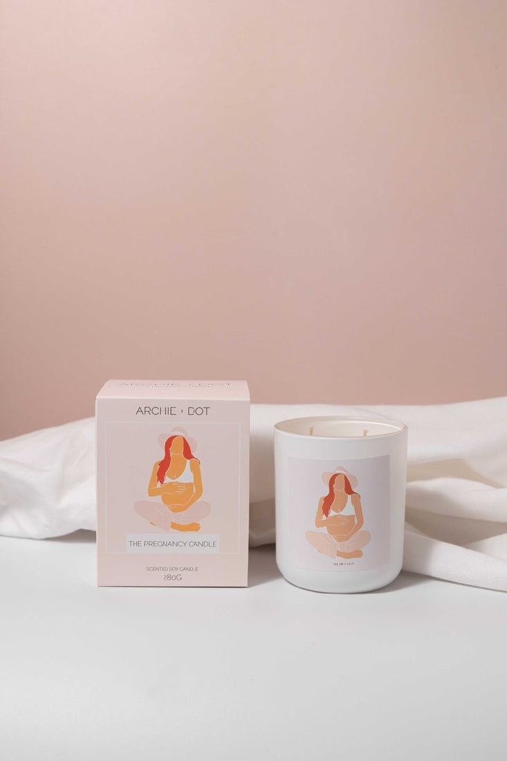 ARCHIE + DOT PREGNANCY CANDLE 290 - RED