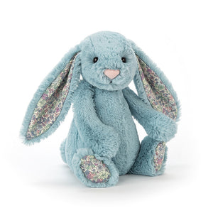 JELLYCAT BASHFUL BUNNY BLOSSUM BUNNY AQUA