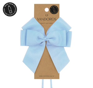 RECYCLED PET GROSGRAIN BOW - BABY BLUE