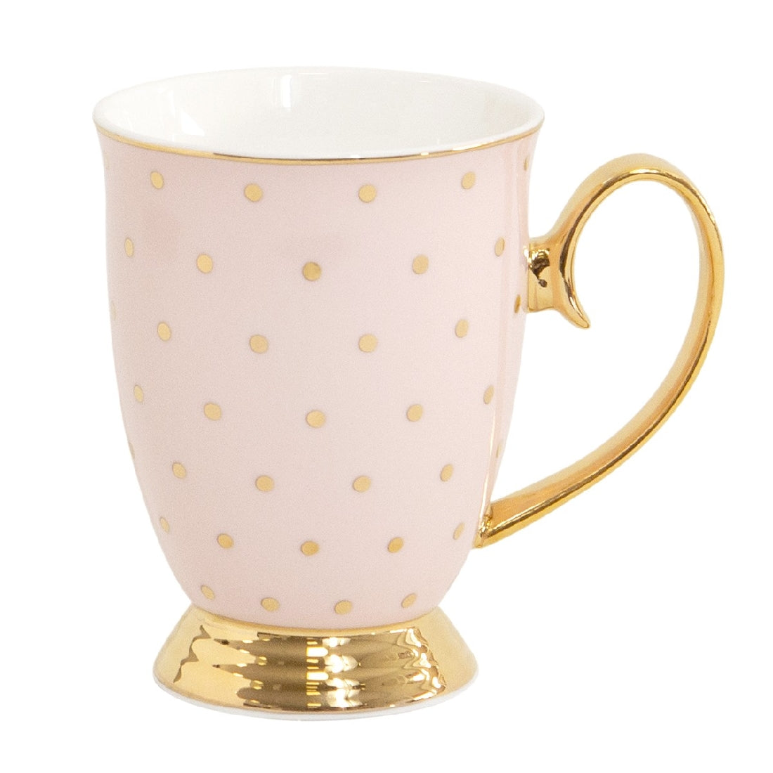 Polka Blush & Gold Mug