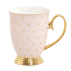 Polka Blush & Gold Mug