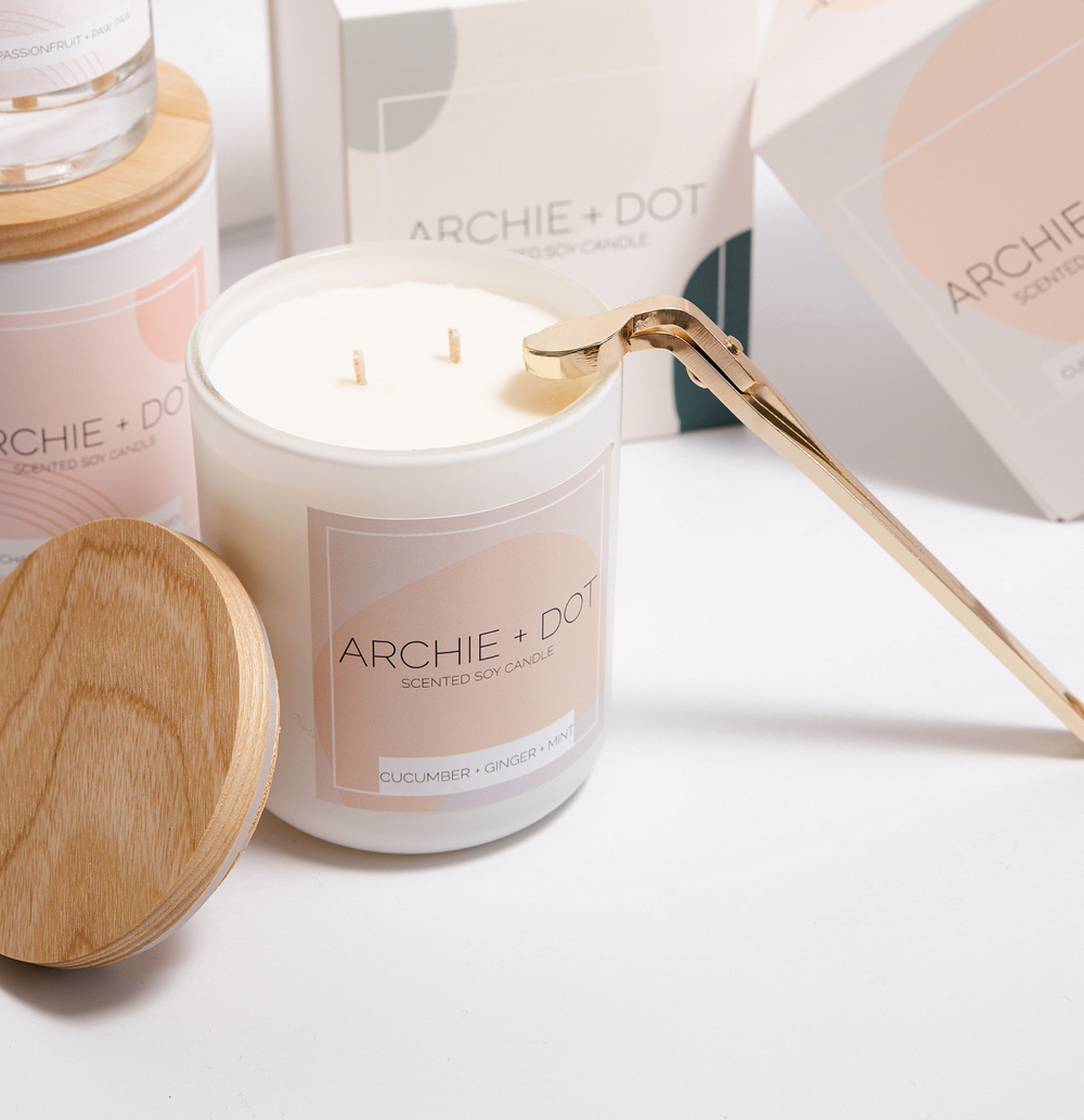 ARCHIE + DOT CUCUMBER GINGER MINT SOY CANDLE 280G